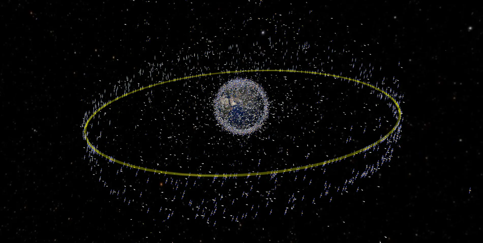 Artist's impression of debris around Earth.