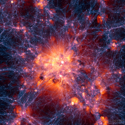 Picture showing cosmic structures